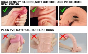 Love Toy dildo realistyczne dwuwarstwowe – 30,5 cm, naturalne, ultra miękkie - 14