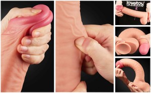 Love Toy dildo realistyczne dwuwarstwowe – 30,5 cm, naturalne, ultra miękkie - 15