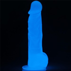 Lumino Play dildo realistyczne z przyssawką – 21,5 cm, złamana biel, świecące w ciemności - 2