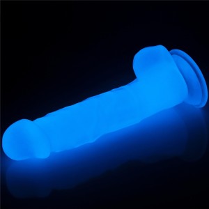 Lumino Play dildo realistyczne z przyssawką – 21,5 cm, złamana biel, świecące w ciemności - 5