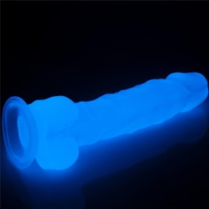 Lumino Play dildo realistyczne z przyssawką – 21,5 cm, złamana biel, świecące w ciemności - 6