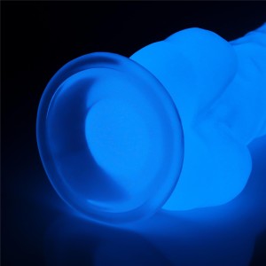 Lumino Play dildo realistyczne z przyssawką – 21,5 cm, złamana biel, świecące w ciemności - 7