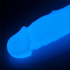 Lumino Play dildo realistyczne z przyssawką – 21,5 cm, złamana biel, świecące w ciemności - 8