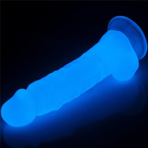 Lumino Play dildo realistyczne z przyssawką – 21,5 cm, złamana biel, świecące w ciemności - 9