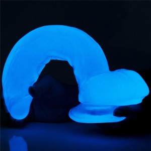 Lumino Play dildo realistyczne z przyssawką – 25,4 cm, złamana biel, świecące w ciemności - 3