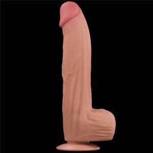 King Sized dildo realistyczne dwuwarstwowe – 30 cm, naturalne, ślizgająca się skóra - 4
