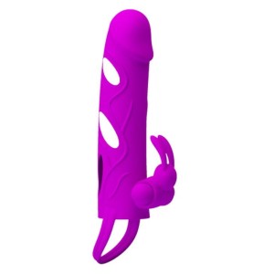 Pretty Love Penis Sleeve nakładka na penisa – wibrująca, z paskiem - 2