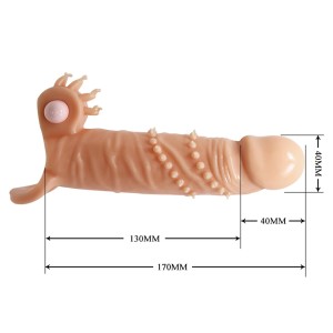 Pretty Love Connor nakładka na penisa wibrująca – wydłużająca, 17 cm - 7