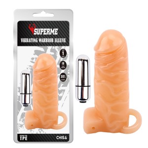 Vibrating Warrior Sleeve nakładka na penisa – wibrująca, 14 cm - 1