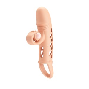 ROMANCE nakładka na penisa wibrująca – realistyczna, przedłużająca - 4