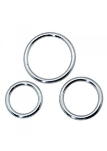 Timeless pierścienie erekcyjne metalowe – 3 sztuki, różne rozmiary - 1