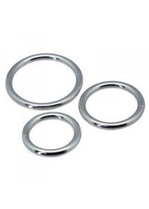 Timeless pierścienie erekcyjne metalowe – 3 sztuki, różne rozmiary - 2