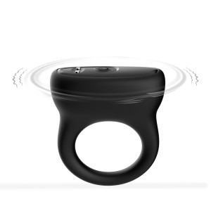 Oring Black pierścień wibrujący z 9 funkcjami i silikonem