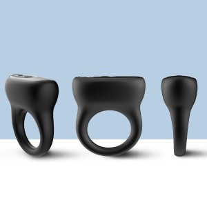 Oring Black pierścień wibrujący z 9 funkcjami i silikonem - 3