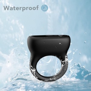 Oring Black pierścień wibrujący z 9 funkcjami i silikonem - 9
