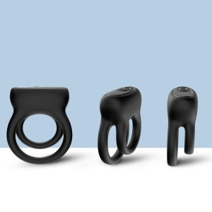 Dualo Black pierścień wibrujący z 9 funkcjami i akumulatorem USB - 3
