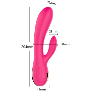 Wibrator punktu G wodoodporny z funkcją grzania - silikonowy - 3