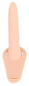 Strap-on z wibracjami – regulowana uprząż, silikonowy, 15 cm - 8
