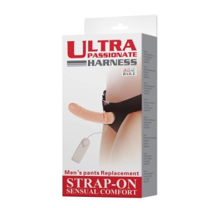 BAILE Ultra Passionate Vibrating strap-on – wibrujący, obrotowy - 8