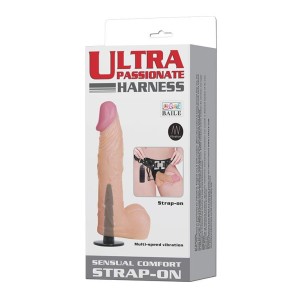 BAILE Sensual Comfort strap-on z wibracjami – regulowana uprząż - 7