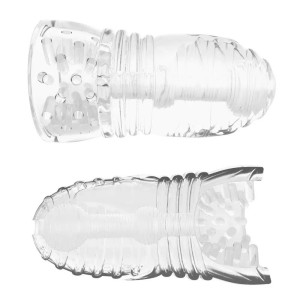 Me You Us Glacier masturbator z podwójnym otworem i giętkim materiałem - 3