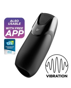 Satisfyer Men Vibration+ - masturbator sterowany telefonem czarny - 5
