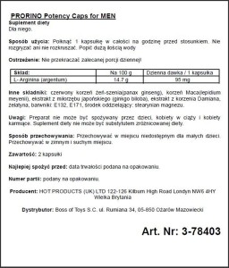 Prorino Men tabletki na potencję, żeń-szeń i miłorząb – 2 szt. - 2