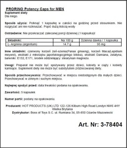 Prorino Men tabletki na potencję, żeń-szeń i miłorząb – 5 szt. - 2