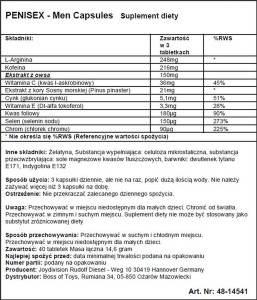 Joydivision tabletki na potencję, L-arginina – 40 kaps. - 3