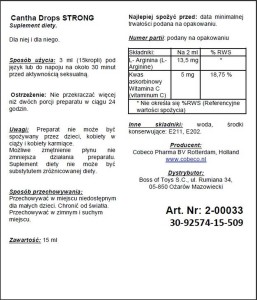 Cantha Drops Strong hiszpańska mucha wzmacnia doznania seksualne - 3