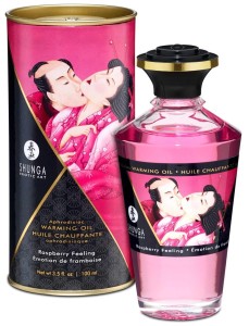 Shunga Raspberry Feeling olejek do masażu – rozgrzewający, 100 ml - 1