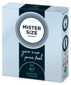 Mister Size 47 mm prezerwatywa – wegańska, cienka, 3 sztuki - 2
