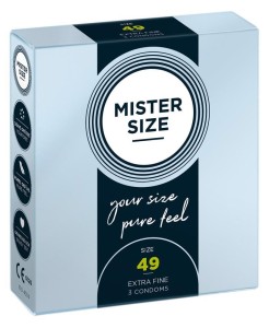 Mister Size 49 mm prezerwatywa – wegańska, cienka, nawilżana, 3 sztuki - 1