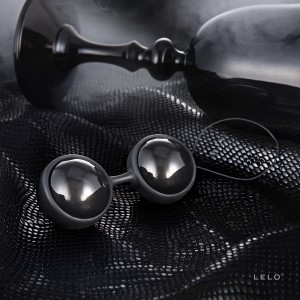 LELO Luna Beads Noir kulki gejszy – silikonowe, 2 x 37 g, 29 mm - 3