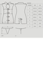 Obsessive Stewardess kostium erotyczny – 3-częściowy, z czapką, S/M - 3