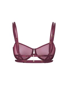 Promees Vivien Burgundy biustonosz – siateczkowy, z fiszbinami, M/L - 2