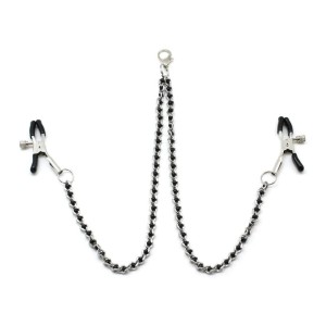 Liebe Seele Black Beads Chains klamerki na sutki – regulowane, 33 cm - 1