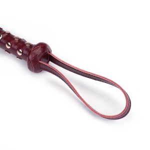 Liebe Seele Wine Red Deluxe pejcz skóra bydlęca – 81 cm - 3