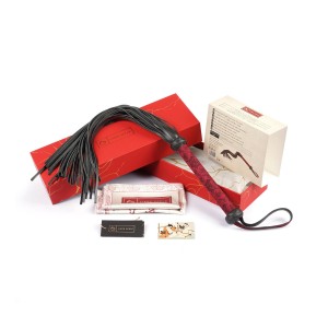 Liebe Seele Kinbaku Ukiyoe Red Rosy pejcz – skóra jagnięca, 81 cm - 2