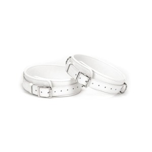 Liebe Seele Fuji White Thigh Cuffs kajdanki wyściełane – białe - 3