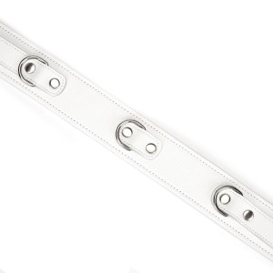 Liebe Seele Fuji White Thigh Cuffs kajdanki wyściełane – białe - 5