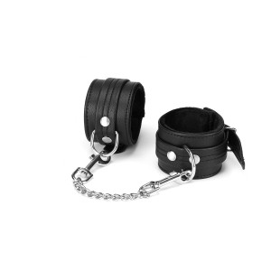 Liebe Seele Black Bond Wrist Cuffs kajdanki – z łańcuszkiem - 1